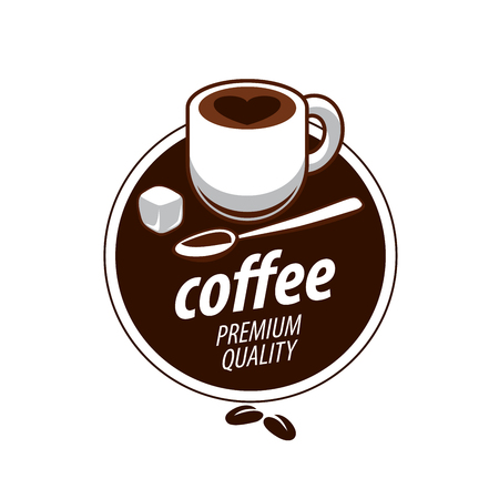 vector logo for coffee, hot drink illustrationのイラスト素材