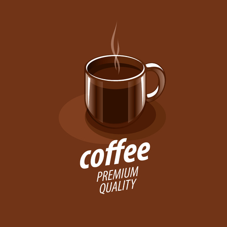 vector logo for coffee, hot drink illustrationのイラスト素材