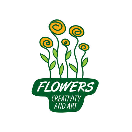 abstract floral design logo, plant vector illustrationのイラスト素材