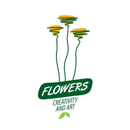 abstract floral design logo, plant vector illustrationのイラスト素材