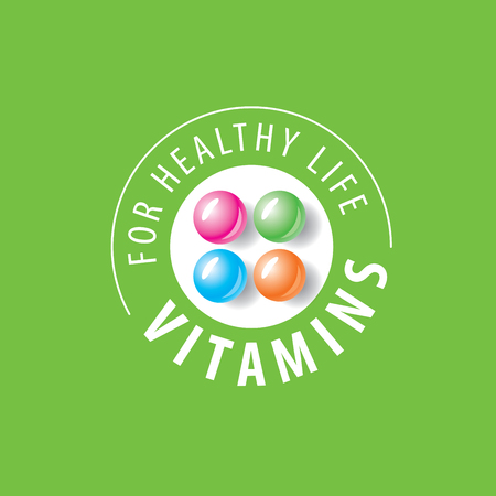 abstract template vitamins for healthのイラスト素材