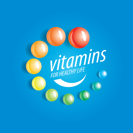 abstract template vitamins for healthのイラスト素材