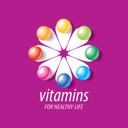 abstract template vitamins for healthのイラスト素材