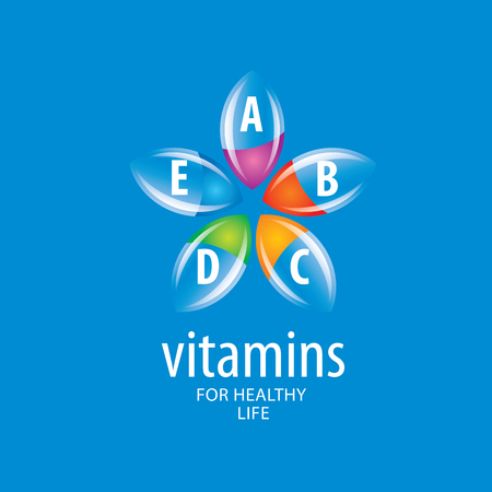 abstract vector template vitamins for healthのイラスト素材