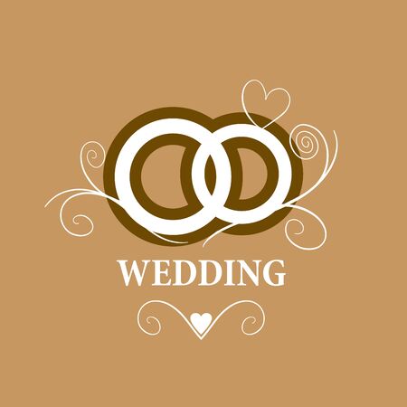 Abstract logo for your wedding. Vector template illustrationのイラスト素材