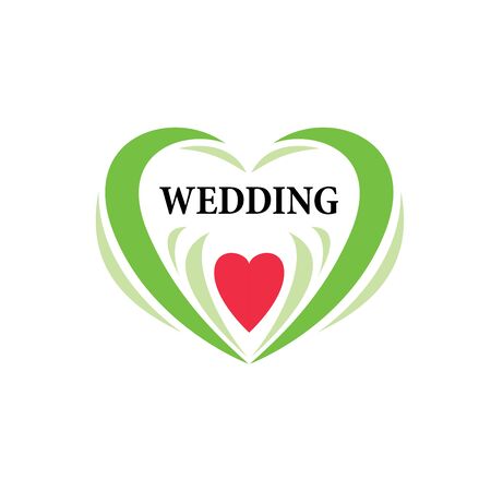 Abstract logo for your wedding. Vector template illustrationのイラスト素材