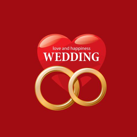 Abstract logo for your wedding. Vector template illustrationのイラスト素材