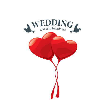 Abstract logo for your wedding. Vector template illustrationのイラスト素材