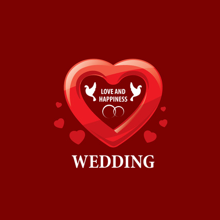 Abstract logo for your wedding. Vector template illustrationのイラスト素材