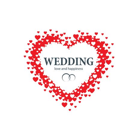 Abstract logo for your wedding. Vector template illustrationのイラスト素材