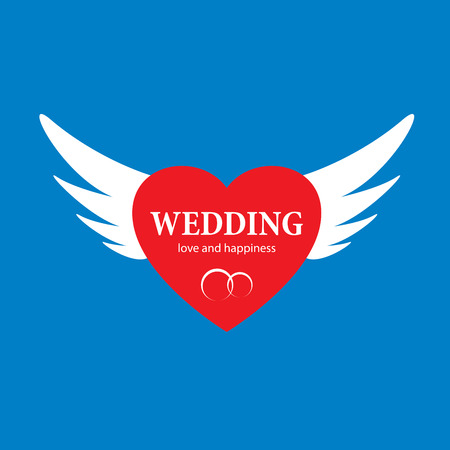 Abstract logo for your wedding. Vector template illustrationのイラスト素材