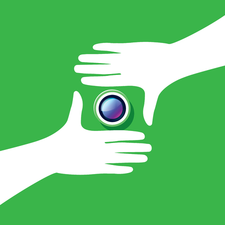 Vector logo template for a photographer or studioのイラスト素材