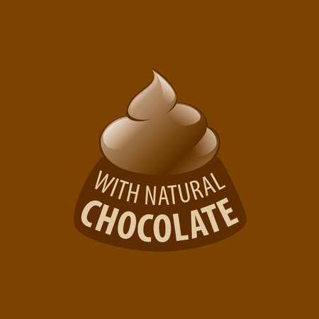 Template logo chocolate and sweets. Vector illustrationのイラスト素材