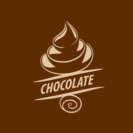 Template logo chocolate and sweets. Vector illustrationのイラスト素材