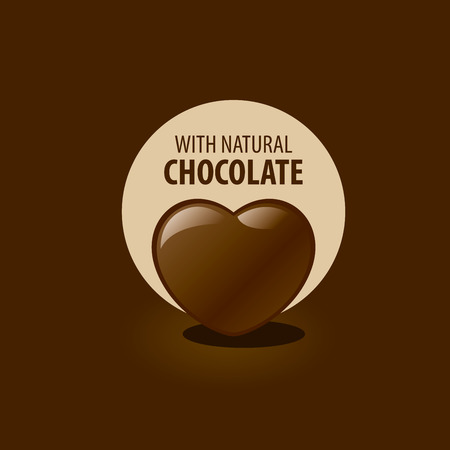 Template logo chocolate and sweets. Vector illustrationのイラスト素材