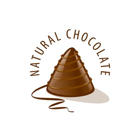 Template logo chocolate and sweets. Vector illustrationのイラスト素材