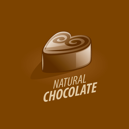 Template logo chocolate and sweets. Vector illustrationのイラスト素材