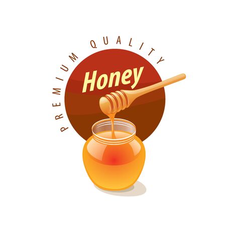 Honey logo template. Vector illustration. Design elementのイラスト素材