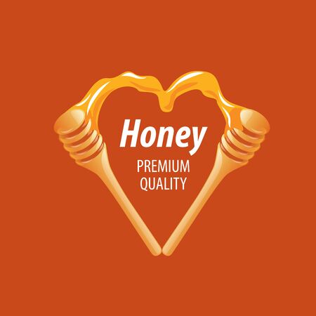Honey logo template. Vector illustration. Design elementのイラスト素材