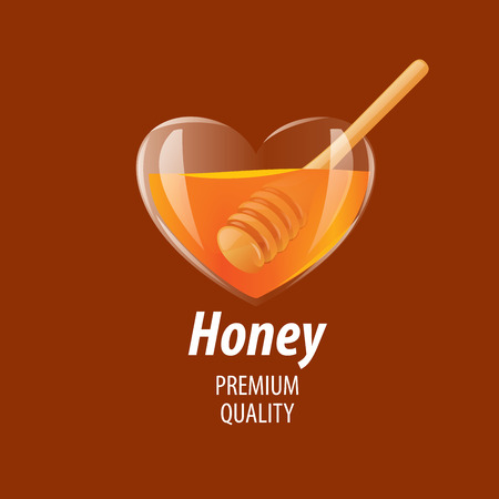 Honey logo template. Vector illustration. Design elementのイラスト素材