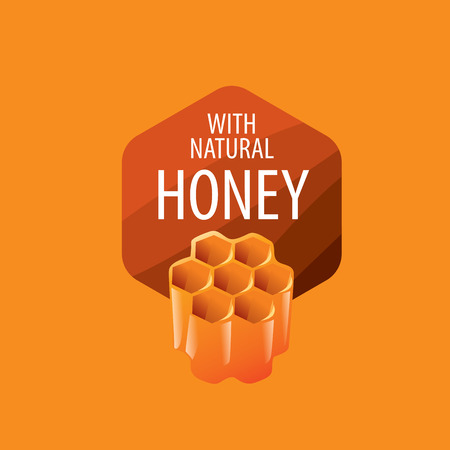 Honey logo template. Vector illustration. Design elementのイラスト素材