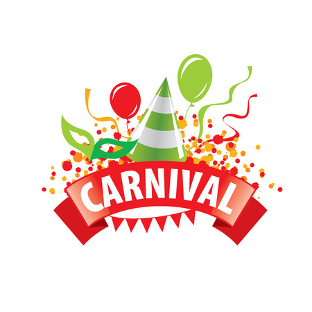 Abstract emblem template carnival or festival. Vector illustrationのイラスト素材