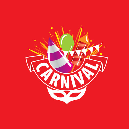 Abstract emblem template carnival or festival. Vector illustrationのイラスト素材