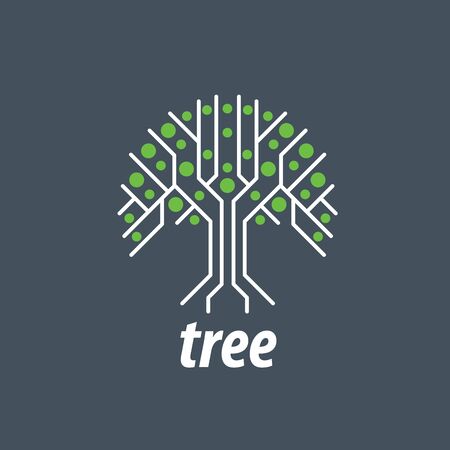 Tree emblem template. Abstract vector illustration. Plantのイラスト素材