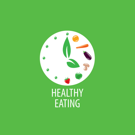 Logo pattern of healthy eating. Vector illustrationのイラスト素材