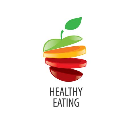 Logo pattern of healthy eating. Vector illustrationのイラスト素材