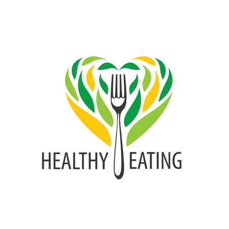 Logo pattern of healthy eating. Vector illustrationのイラスト素材