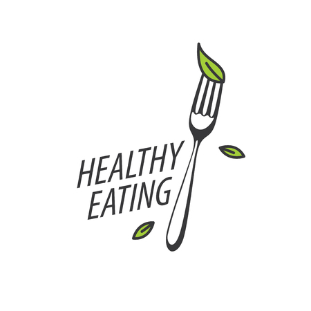 Logo pattern of healthy eating. Vector illustrationのイラスト素材