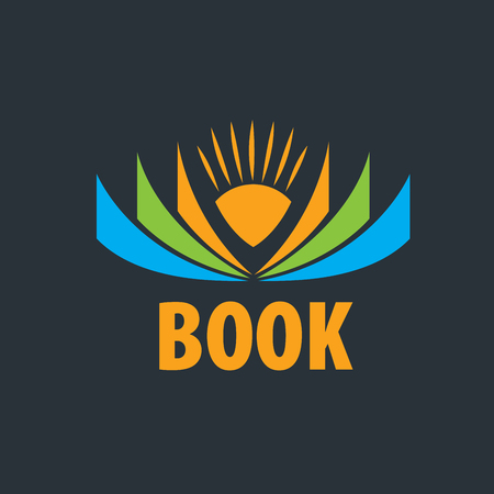 Abstract logo of books and knowledge. Illustration, vector templateのイラスト素材