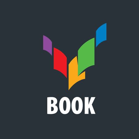 Abstract logo of books and knowledge. Illustration, vector templateのイラスト素材