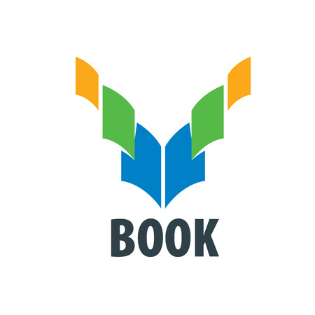 Abstract logo of books and knowledge. Illustration, vector templateのイラスト素材