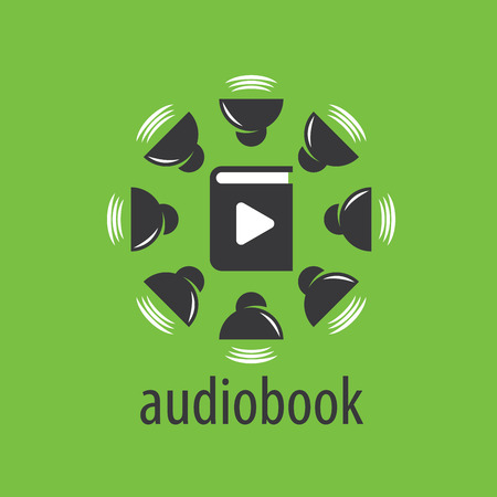 Abstract pattern audiobooks logo. Illustration vector iconのイラスト素材