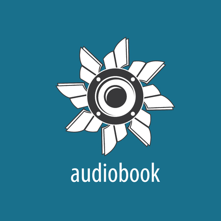 Abstract pattern audiobooks logo. Illustration vector iconのイラスト素材
