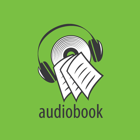 Abstract pattern audiobooks logo. Illustration vector iconのイラスト素材