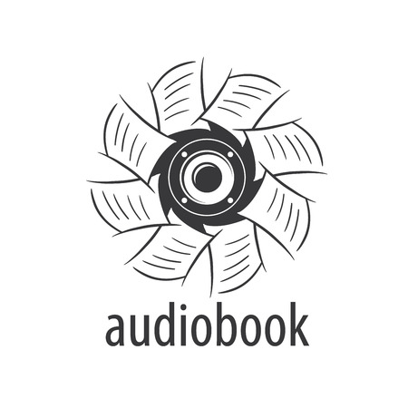 Abstract pattern audiobooks logo. Illustration vector iconのイラスト素材