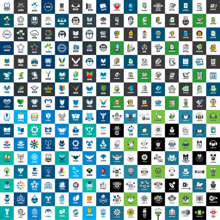 Abstract logo of books and knowledge. Illustration, vector templateのイラスト素材