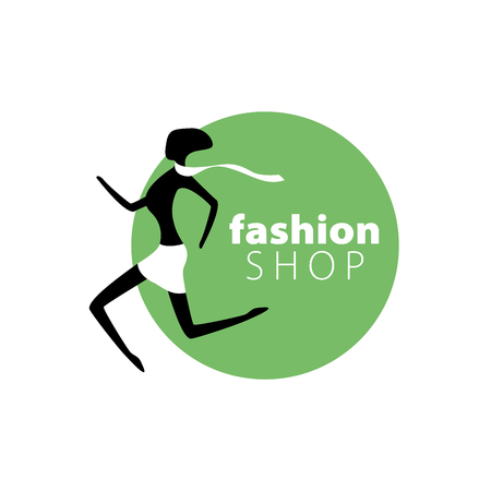 vector logo for womens fashion. Illustration of girlのイラスト素材