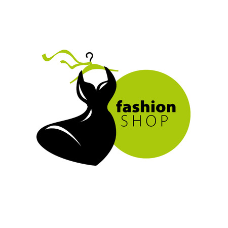 vector logo clothing. Illustration dress on a hangerのイラスト素材