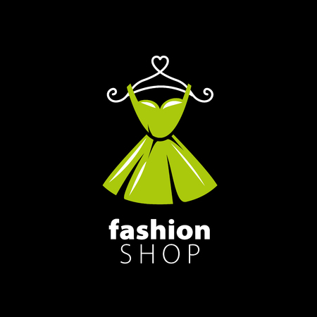 vector logo clothing. Illustration dress on a hangerのイラスト素材