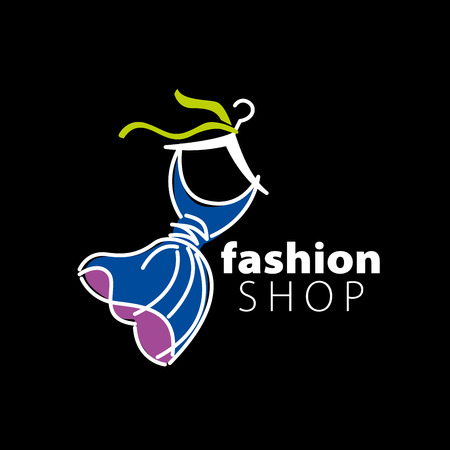 vector logo clothing. Illustration dress on a hangerのイラスト素材