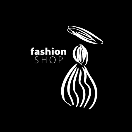 vector logo for womens fashion. Illustration of girlのイラスト素材