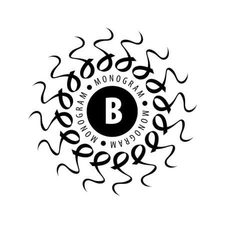 Vector  template monogram. The frame pattern.のイラスト素材