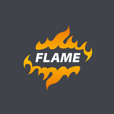 template fire. Vector illustration of a flameのイラスト素材