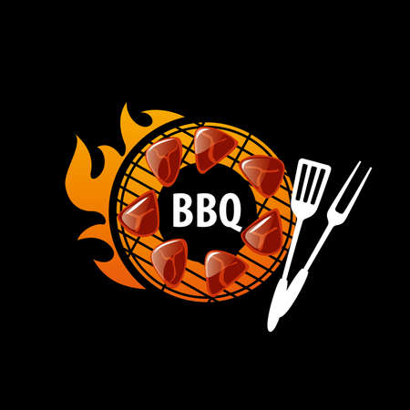 design template for a barbecue. Vector illustrationのイラスト素材