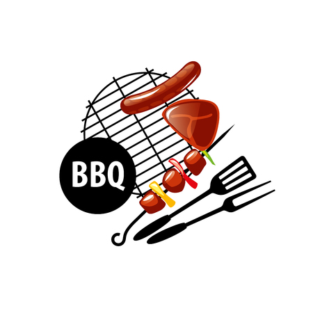 design template for a barbecue. Vector illustrationのイラスト素材