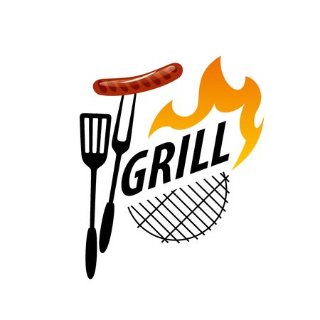 design template for a barbecue. Vector illustrationのイラスト素材